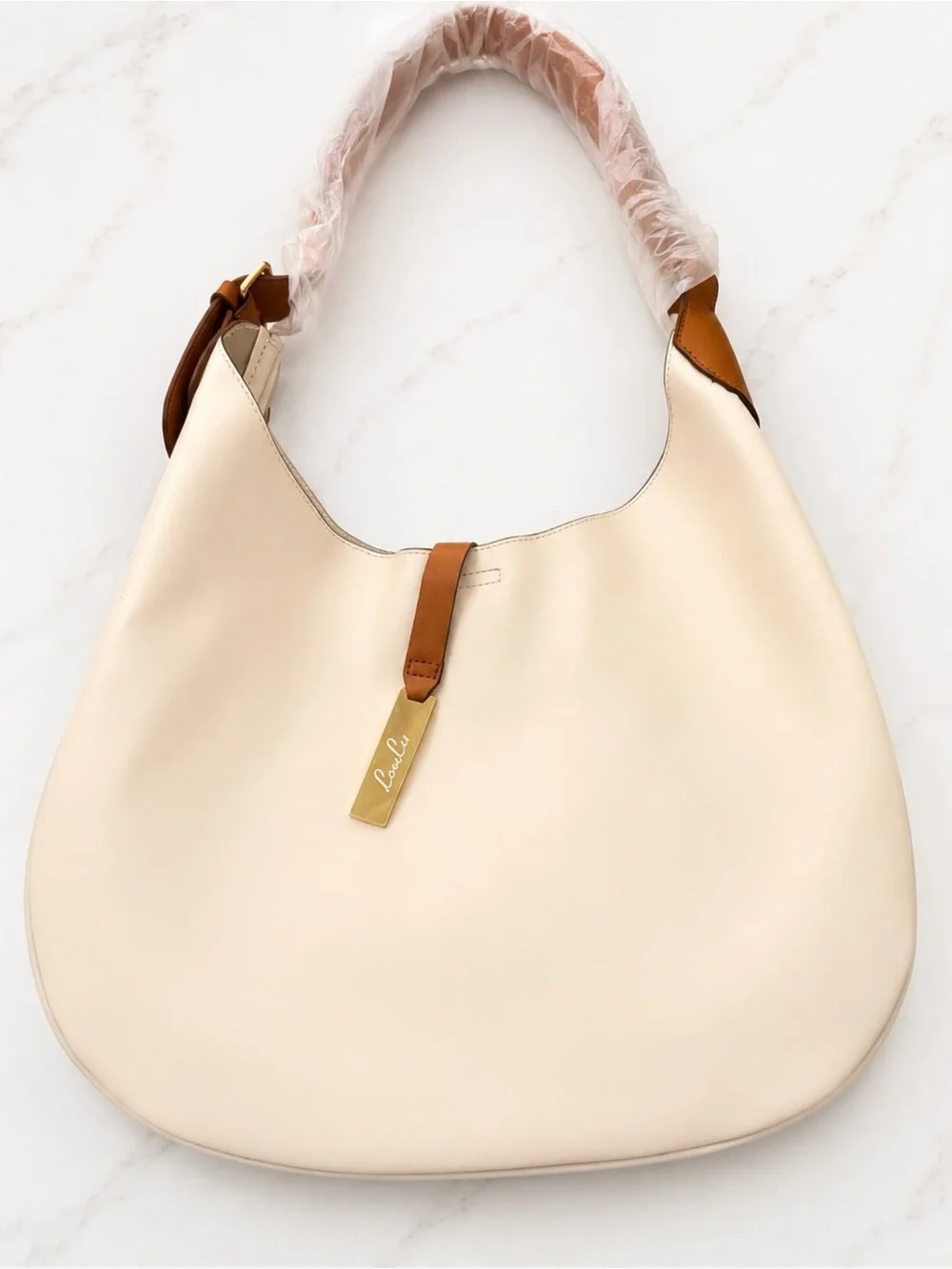 🍋 LouLu Cream Hobo Shoulder Bag – NWT